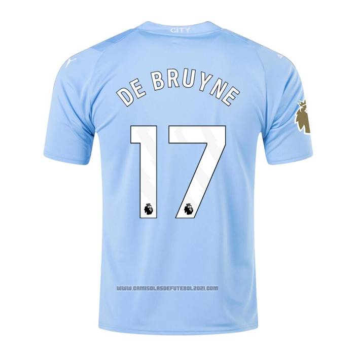 Camisola Manchester City Jogador de Bruyne 1º 2023-2024